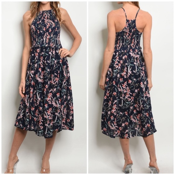 Hommage Dresses & Skirts - Navy Floral Dress